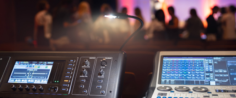 Audio and lighting control system at hotel conference event – MSS Electronics